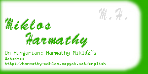 miklos harmathy business card